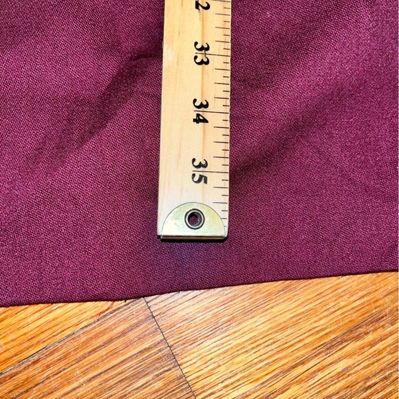 Harve Bernard long wool coat women’s size 12 maroon lightweight old money - Picture 7 of 8